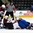 GRAND FORKS, NORTH DAKOTA - APRIL 15: Latvia's Mareks Mitens #30, Valters Apfelbaums #7, Latvia's Roberts Kalkis #27 and Sweden's Marcus Davidsson #18 get tangled up in front of the net while Latvia's Roberts Blugers #21 and Sweden's Tim Soderlund #23 look on during preliminary round action at the 2016 IIHF Ice Hockey U18 World Championship. (Photo by Matt Zambonin/HHOF-IIHF Images)

i+2016 IIHF Ice Hockey U18 World Championship(xThis Service is solely intended for news media, publishers and other commercial entities licensed by HHOF and/or IIHF. 
tHHOF-IIHF Images\Ralph Engelstad ArenaÝ1:1:0:069180>20160415?161100-05008BIM